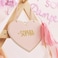 Ginger Ray Gold Foiled Heart Signs with Customize Stickers 4-Pieces- Pink