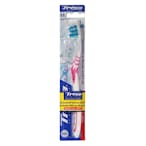 Buy Trisa Flexible Medium Toothbrush With Travel Cap Multicolour in UAE