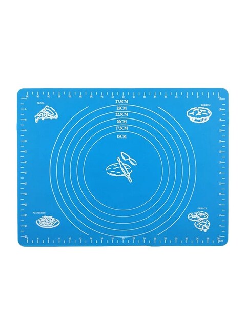 Kitchen Baking Tool Pastry Roll Mat Blue/White 38x28cm