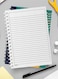 Lowha Spiral Notebook With 60 Sheets And Hard Paper Covers With Abstract Geometric Design, For Jotting Notes And Reminders, For Work, University, School
