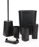 Bathroom Accessories Set,6-Piece Bathroom Gift Set,Toothbrush Holder,Toothbrush Cup,Soap Dispenser,Soap Dish,Toilet Brush Holder,Trash Can,Tumbler Bathroom Accessory Set Complete,Black
