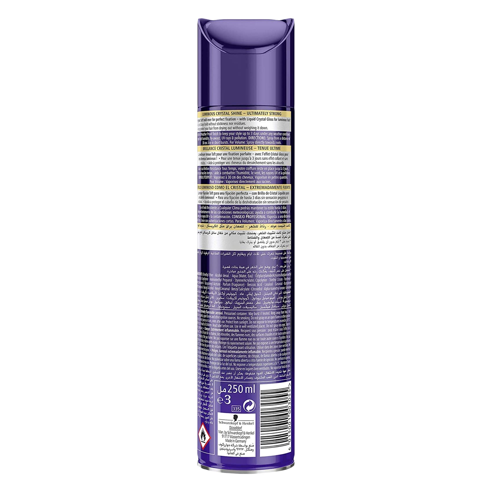 Schwarzkopf Taft Ultimate Hold Hair Lacquer 250ML