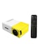 YG300 Portable QVGA LED 400 Lumens Projector With Remote Control White/Yellow