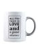 muGGyz Printed Ceramic Coffee Mug White
