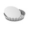 Generic Patisse W Round Mini Quiche Pan With Removable Bottom, 4" (10 Cm) Non-Stick 4" Metallic Gray