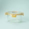 Royalford 550 ml Round Airtight Container With A Lid-Rf11254 Plastic Container With A Silicone Sealing Ring Fitted Lid Transparent Storage Container, Yellow