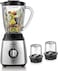 Arzum Ar1056 Maxiblend Glass Jug Blender, 600 W 1600 ml Capacity Glass Jar, 5 Stage Speed Control Pulse Function, Stainless Steel Blades Non-Slip Base