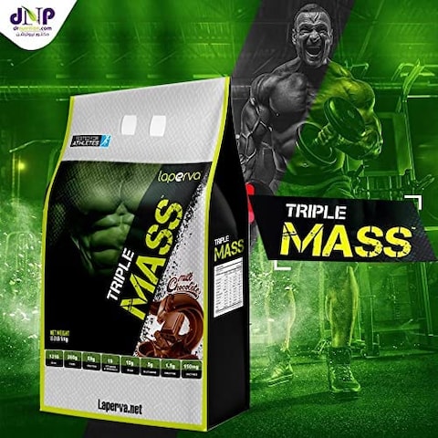 Lapera Mass Gainer Triple Mass Weight Gainer Protein Powder, Muscle Growth And Body Fuel With 1316 Kcal Vitamin &amp; Minerals Milk Chocolate, 13.2 Lb