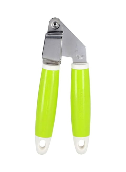 Royalford Stainless Steel Garlic Press Silver/Green/White Silver/Green/Whitemeter