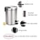 Feelings Stainless Steel Round Step Dustbin 20L