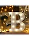 Voberry Alphabet Led Letter Lights Light Up Plastic Letters Standing Hanging B White 22X18X4.5cm