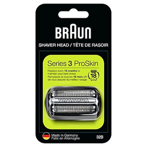 Braun Series 3 32B Foil &amp; Cutter Replacement Head, Compatible With Models 3000S, 3010S, 3040S, 3050Cc, 3070Cc, 3080S, 3090Cc (Packaging May Vary)