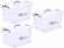 HIWARE Plastic Storage Box With Lid 15 LTR Semi Clear 4 Pcs Set   For Clothes, Toys, Books, Snacks, Shoes and Grocery Storage Box. (15 LTR)&hellip;
