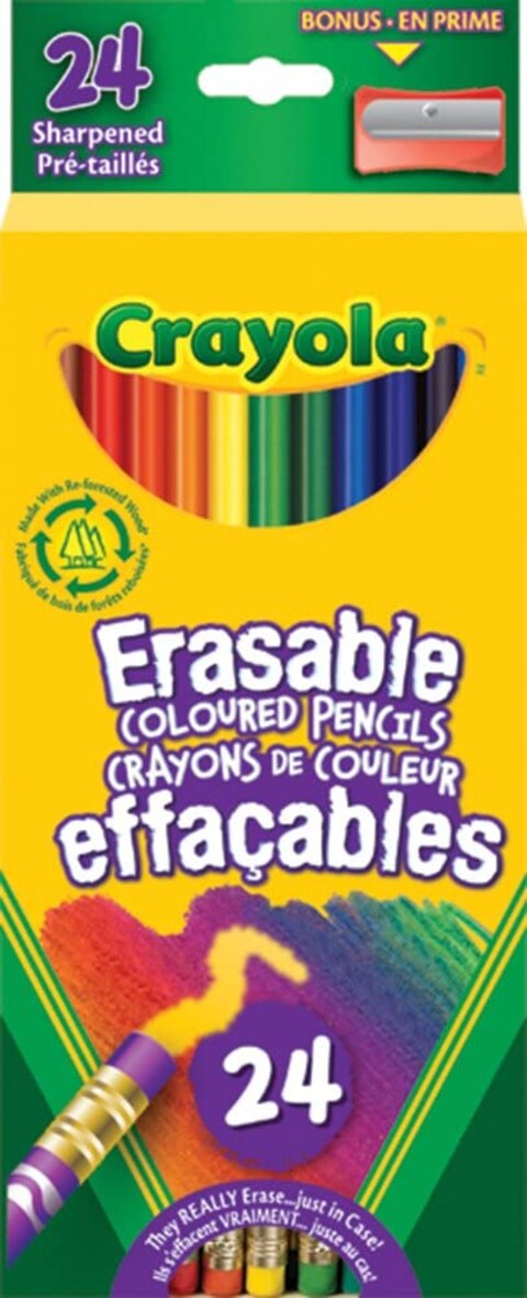 Crayola Ks 24 Erasable Colored Pencils
