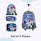 Eazy Kids - Back to School - 18" Set of 4 School Bag Lunch Bag Activity Bag &amp; Pencil Case Astronaut - Blue