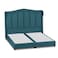 In House Shumt Linen Bed Frame - King - 200x200cm - Turquoise
