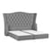 In House Taj Mahal Linen Bed Frame - Single - 200x120cm - Light Gray