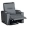 In House Velvet Rocking Cinematic Recliner Chair With Cups Holder - Grey - AB08