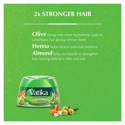 Vatika Naturals Nourish and Protect Styling Hair Cream - 190 gram