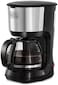 Black &amp; Decker 750W 10 Cup Coffee Maker/ Coffee Machine With Glass Carafe For Drip Coffee, Silver/Black - Dcm750S-B5, 2 Years Warranty