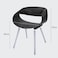 Jilphar Furniture Polypropylene Dining Chair with Wooden Legs JP1037A, Black