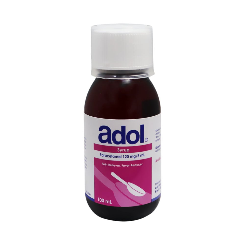 Buy Adol Paracetamol 120MG/5ml Syrup 100ml Online | Carrefour UAE