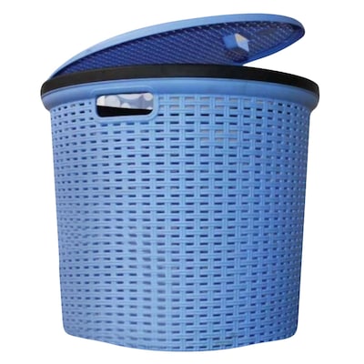 Kenstar LB03 Laundry Basket With Lid Blue