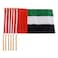 Ahlan UAE National Day Themed Flag with Wooden Stand Medium Multicolour 6 PCS