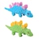 Plush Pet Stegosaurus Dog Toy - Multicolor - 3pc