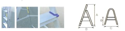 DUKE-ALUMINIUM LADDERS LIGHT DUTY 9 STEPS