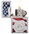 Zippo 29395 United States Stamp on American Flag Chrome Windproof Lighter