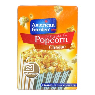 American Garden Popcorn Cheese 3 Bags 273 gr