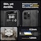 Spigen Wallet S Pro designed for iPhone 15 Pro MAX case cover Premium Leather with Wrist Strap/Body Strap - Black