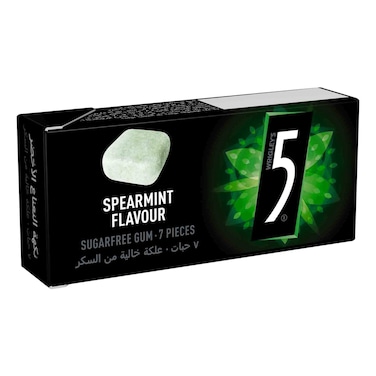 Wrigley&#39;s 5 Spearmint Flavour Sugarfree Chewing Gum, 14.4g