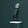 Levelo Morphix Silicone Case For iPhone 15 Pro With Premium Leather Kickstand Grip: Versatile Multi-Positioning, Shock-Proof Design, And Anti-Scratch Protection (Green)