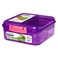 Sistma Quaddie Lunch Box Purple 2L