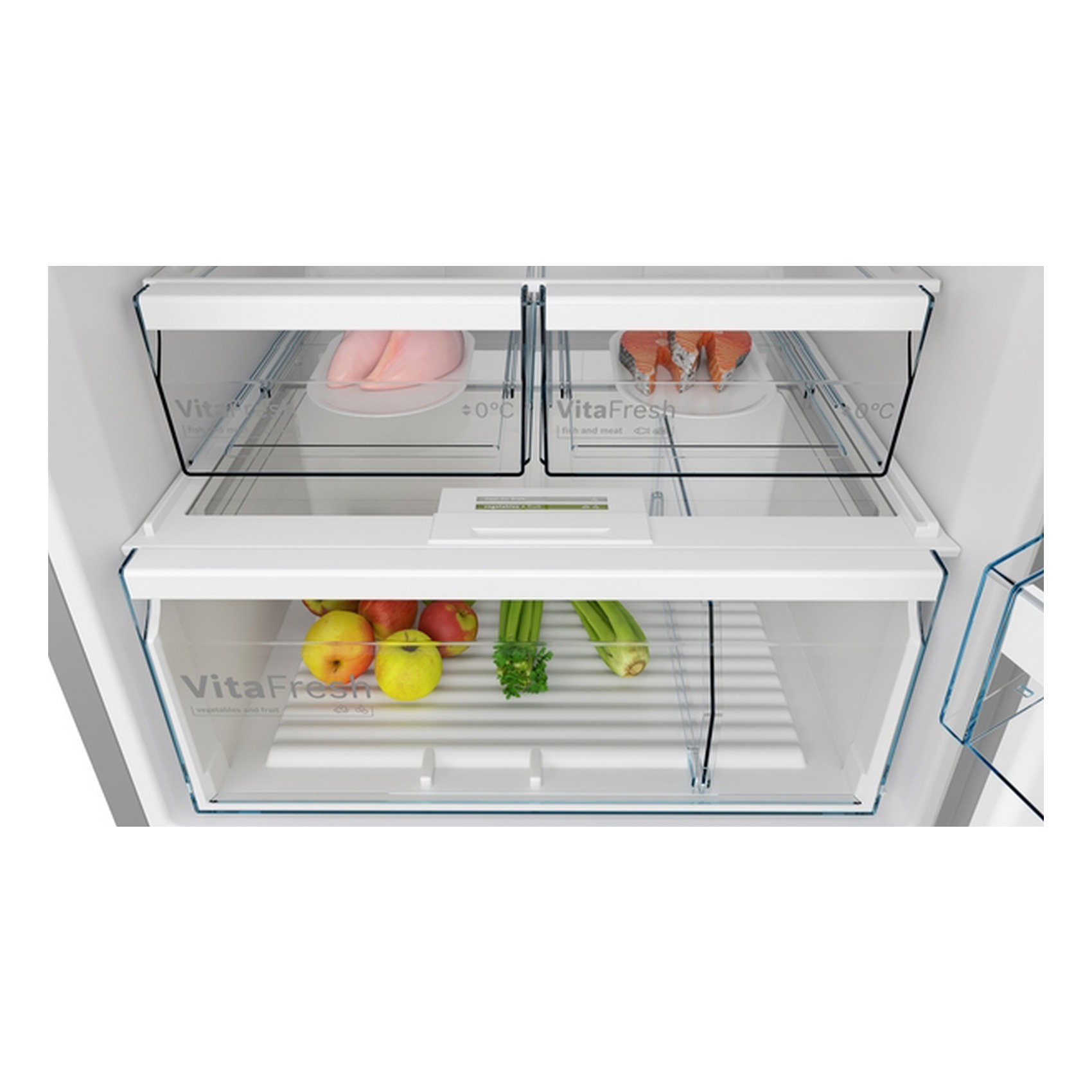 Bosch Series 4 Free-Standing Fridge-Freezer 563Liter With Freezer At Top 193 X 70 Cm KDN56XL31M Stainless Steel Look