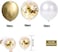 Party Time 60 Pack Gold White Confetti Balloons,12 Inch Gold Metallic Balloons Confetti,Wedding Helium Balloons for Birthday Wedding Baby Shower Valentine's Day New Years Decoration