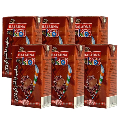 Baladna Milk Kids Chocolate Flavor 125 Ml 6 Pieces