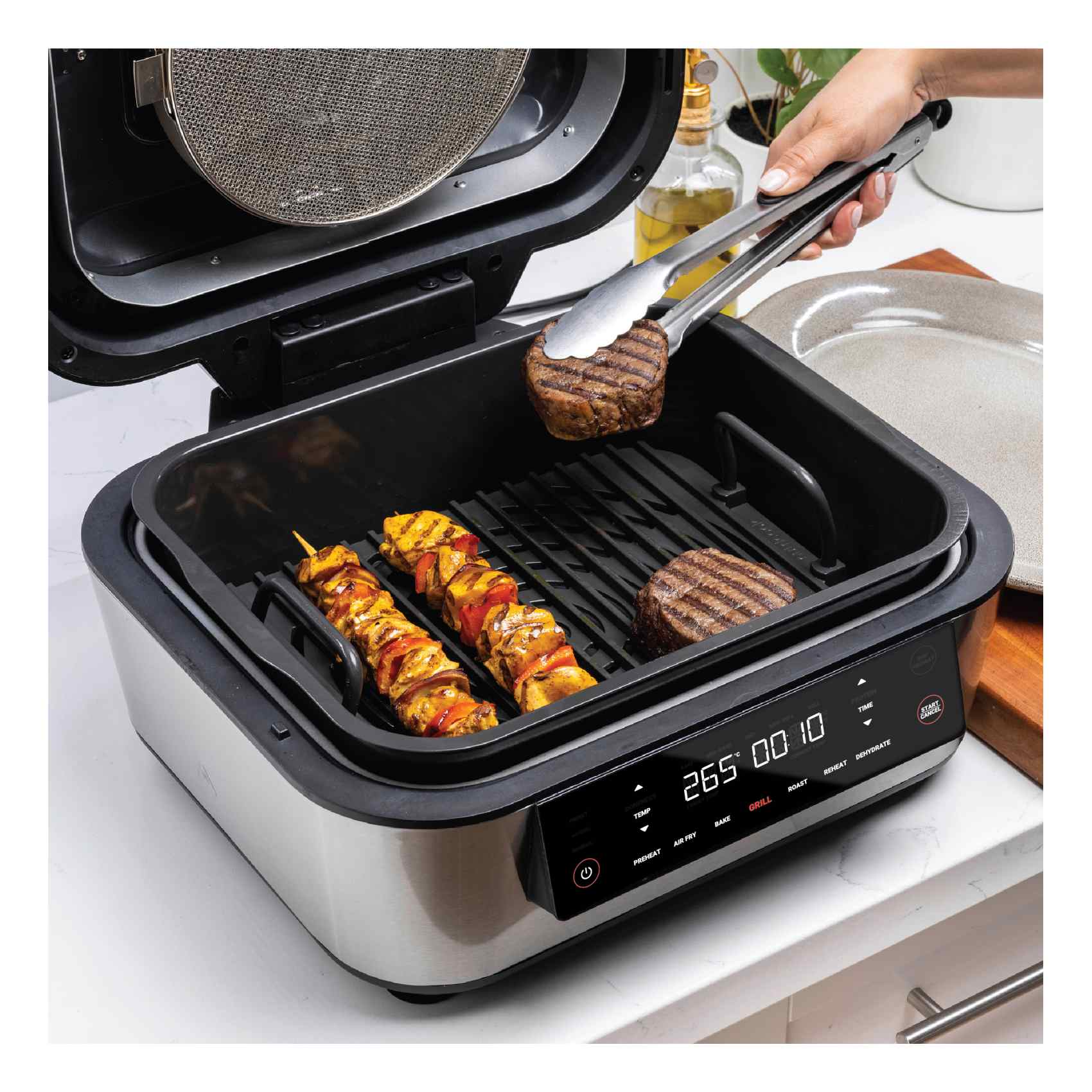 Nutricook Smart Indoor Grill And Air Fryer XL AFG960 Multicolour 1760W