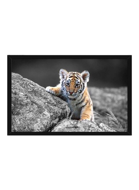 Spoil Your Wall Tiger Cub Framed Poster Multicolour 55x40cm