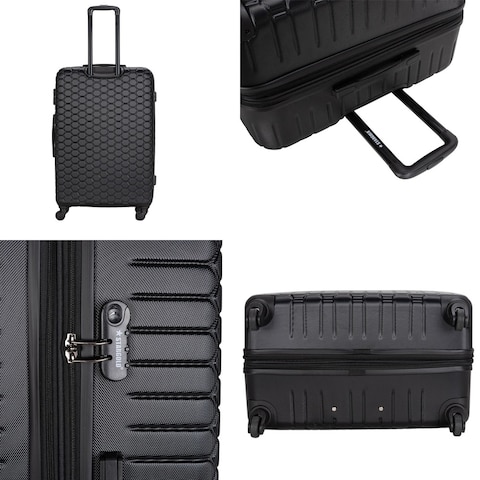 Single Hardside Spinner ABS Trolley Luggage With Number Lock 20 Inches