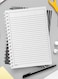 Lowha Spiral Notebook With 60 Sheets And Hard Paper Covers With Abstract Concrete Wavy Lines Design, For Jotting Notes And Reminders, For Work, University, School