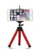 Octopus - Tripod Stand Holder Universal Clip For Apple iPhone, Cellphone, Camera Black/Red