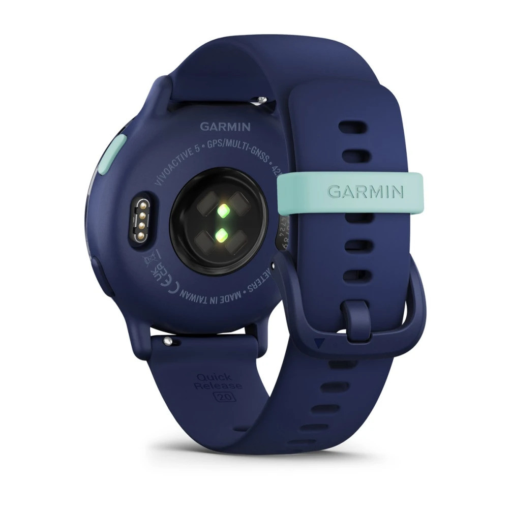 Garmin Vivoactive 5 Smartwatch Metallic Navy Aluminium Bezel With Navy Case And Silicone Band, 42.2mm