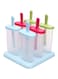 6-Piece Ice Cream Popsicle Molds Blue/Red/Green 14x15x16centimeter