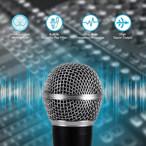 Mike Music Dynamic Vocal Microphone &ndash; Cardioid (Microphone, Black)