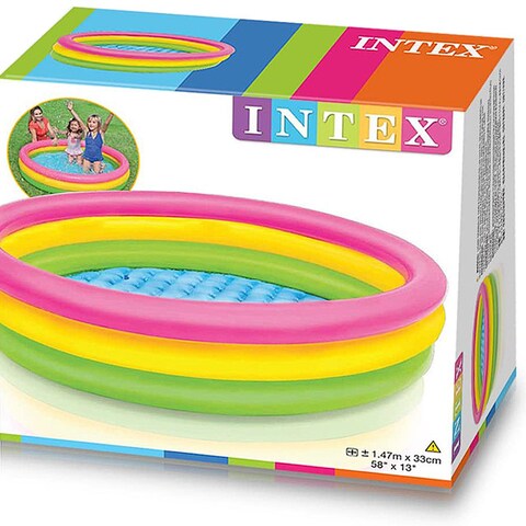 Intex Kiddie Pool - Kid&#39;s Summer Sunset Glow Design - 58&quot; x 13&quot;
