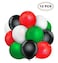 Party Time 12-Piece 12inch UAE National Day Latex Balloon Set (Red, Green, White &amp; Black)