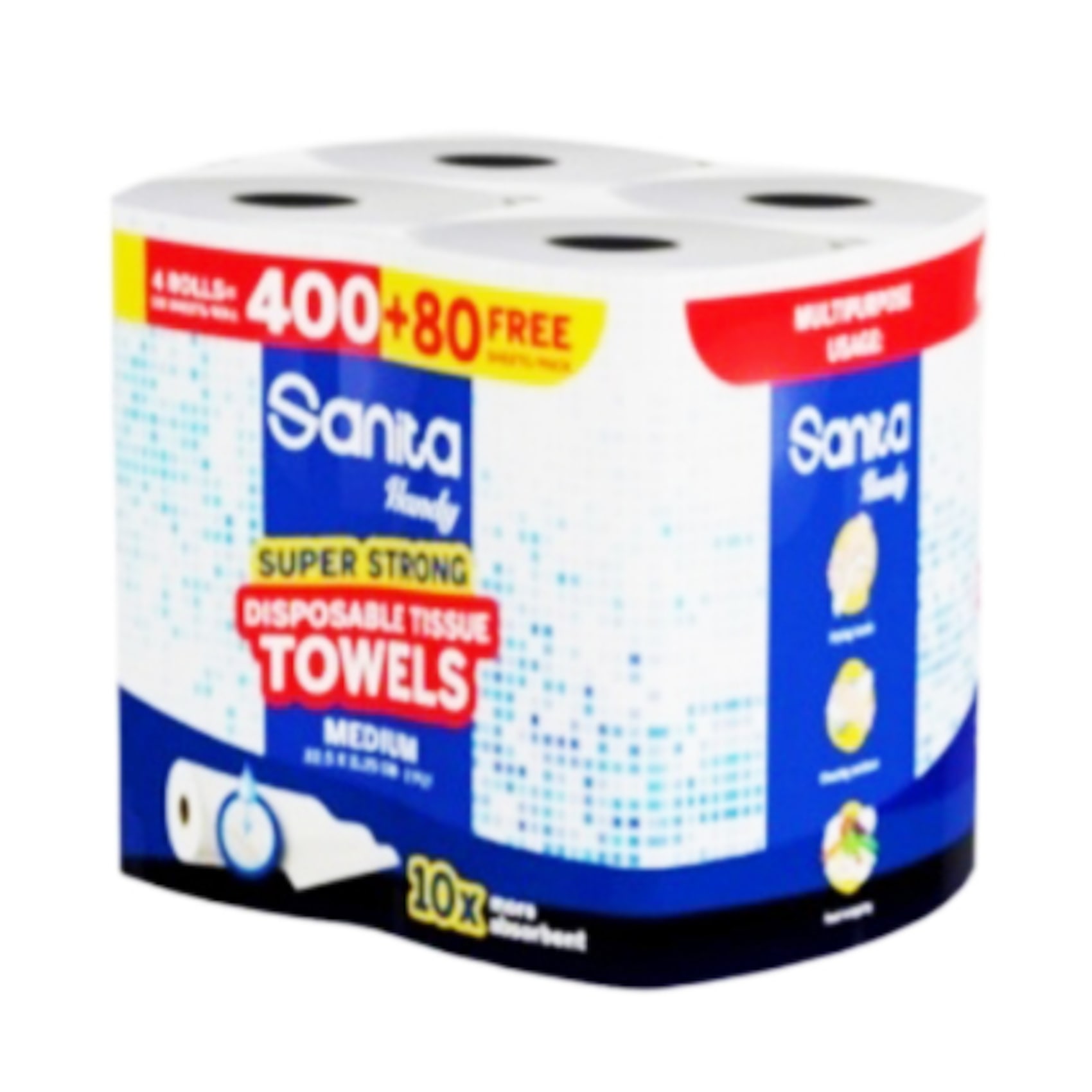 Buy Sanita Handy Super Strong Disposable Large Tissue Towels Pack of 4  Online - Shop Cleaning & Household on Carrefour Lebanon